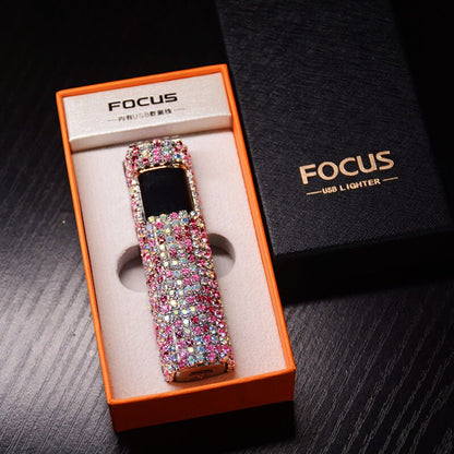 Glittering Gem Rechargeable Pocket Lighter