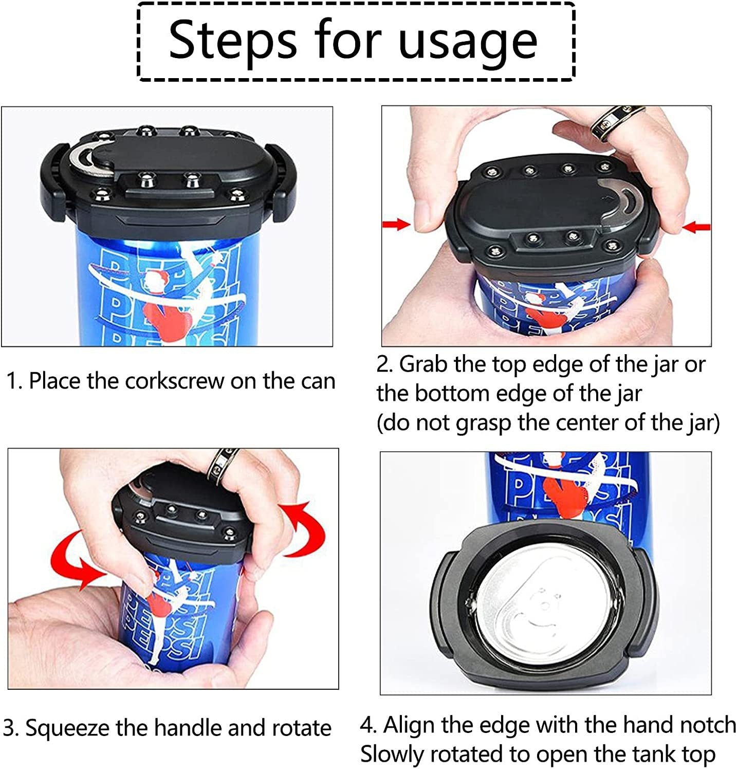 2-in-1 Easy Use Bottle Can Opener