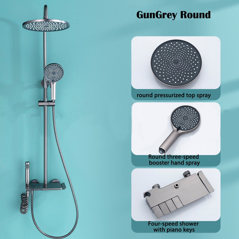 Deluxe Waterfall Shower Head Bath Kit