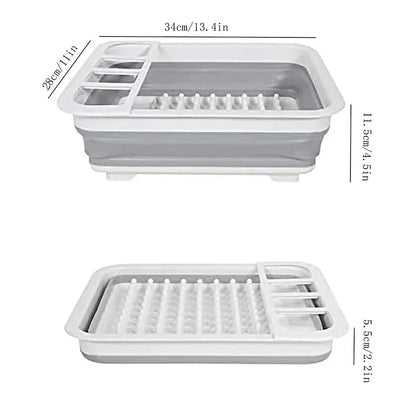 Space Saving Collapsible Dish Drying Rack - Luxicro