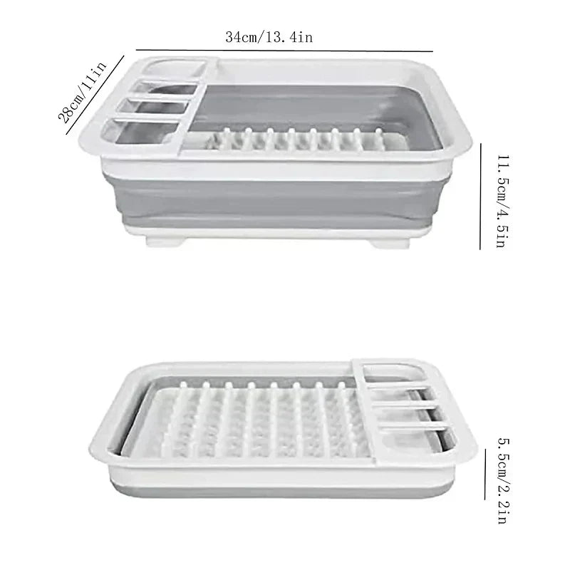 Space Saving Collapsible Dish Dryer with Tray - Luxicro