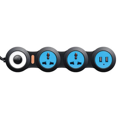 Space Saving 6 Outlet Power Extension Cord
