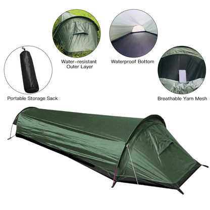Compact Water Resistant One Person Camp Tent