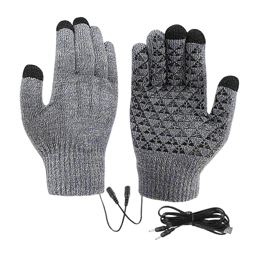 Warm Touchscreen Winter Cycling Gloves with USB Charging - Luxicro
