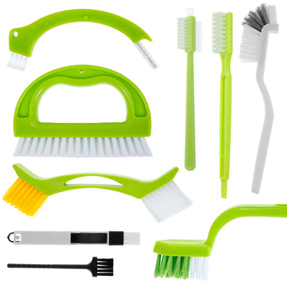 Essential 9-Piece Scrub Brush Set for Home Cleaning - Luxicro