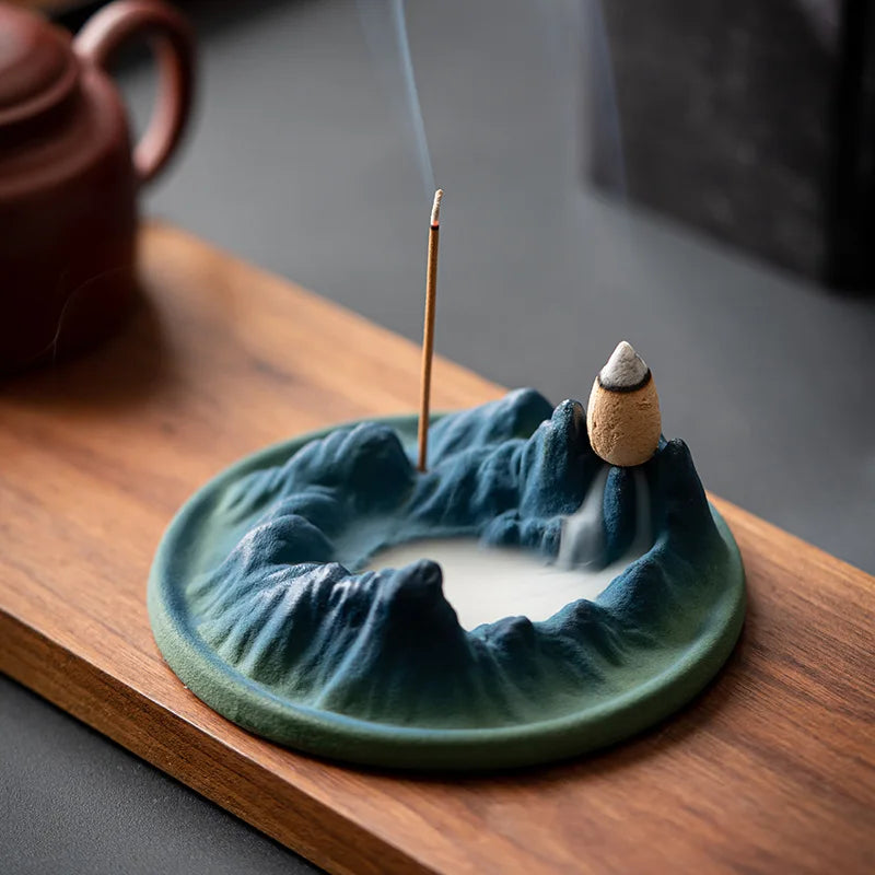 Sleek Rock Water Feature Incense Burner