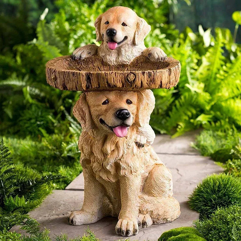 Adorable Dog Garden Stone Statue
