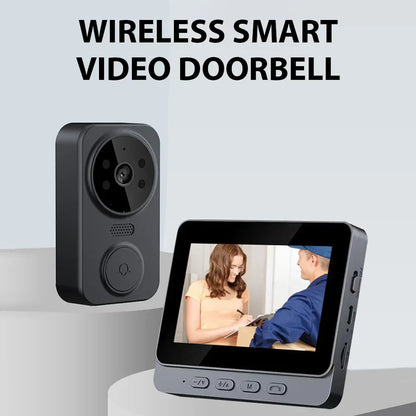 Wireless Video Doorbell with 4.3 Inch Night Vision Screen