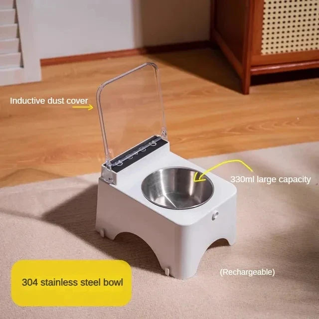 Automatic Pet Feeder with Infrared Sensor & Stainless Steel Bowls