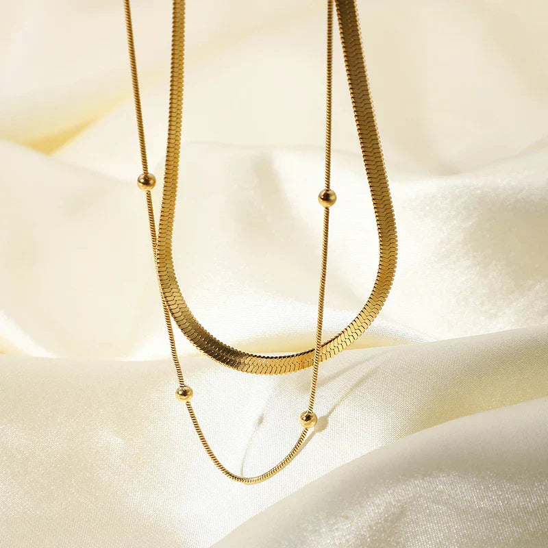 Luxury Bar Chain Stacked Necklace Set