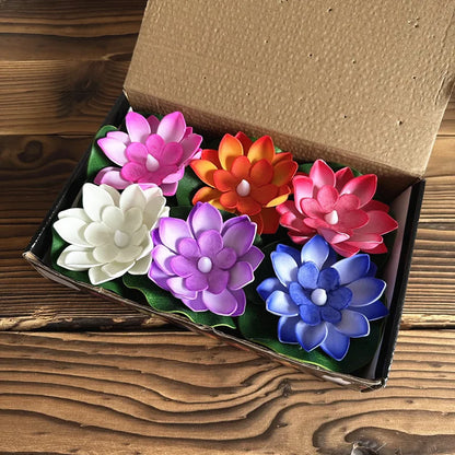 Beautiful Water Lily Pond Table Lamp with LED Light