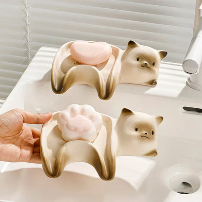 Cute Kitty Bathroom Soap Dish