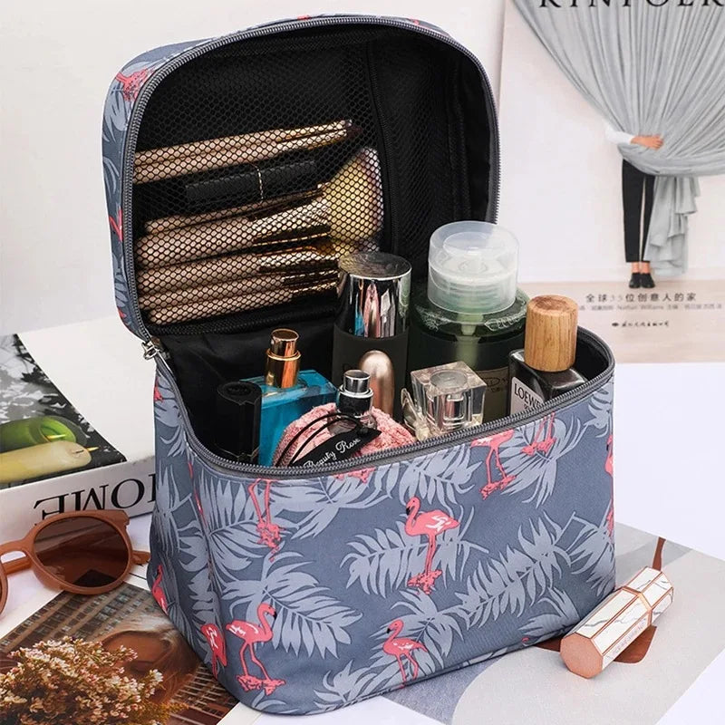 Large Floral Cosmetic Travel Case