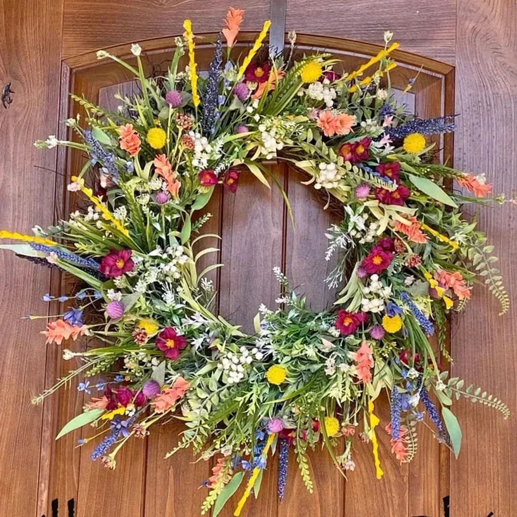 Delicate Real Floral Door Wreath Decoration - Luxicro