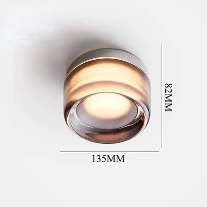 Circular Glass Modern Wall Light Fixture