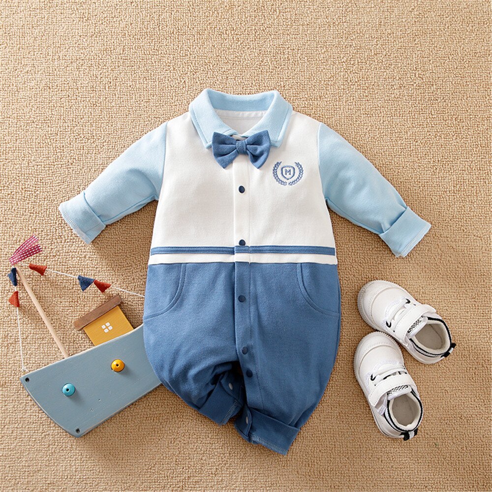 Adorable Infant Boy Short Romper