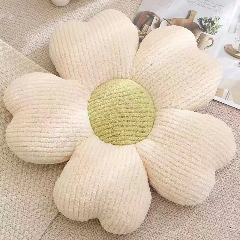 Soft Flower Design Accent Pillow