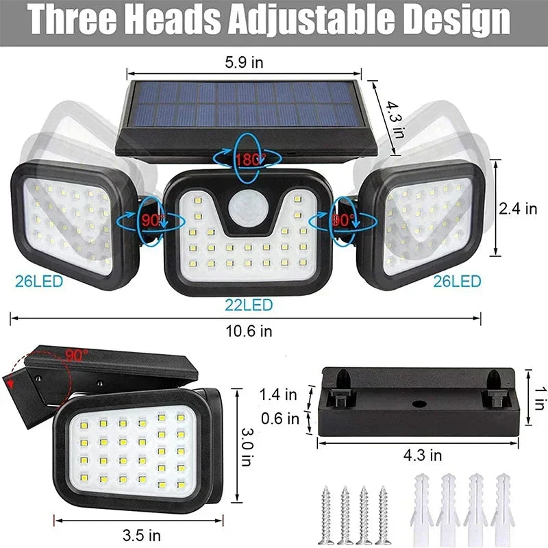 Energy Efficient Motion Sensor Solar Outdoor Lamp