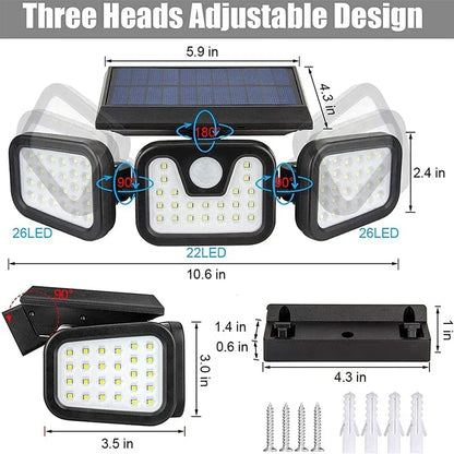Energy Efficient Motion Sensor Solar Outdoor Lamp