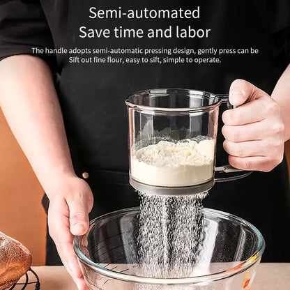 Easy Use Double Flour Sifter Set of 2