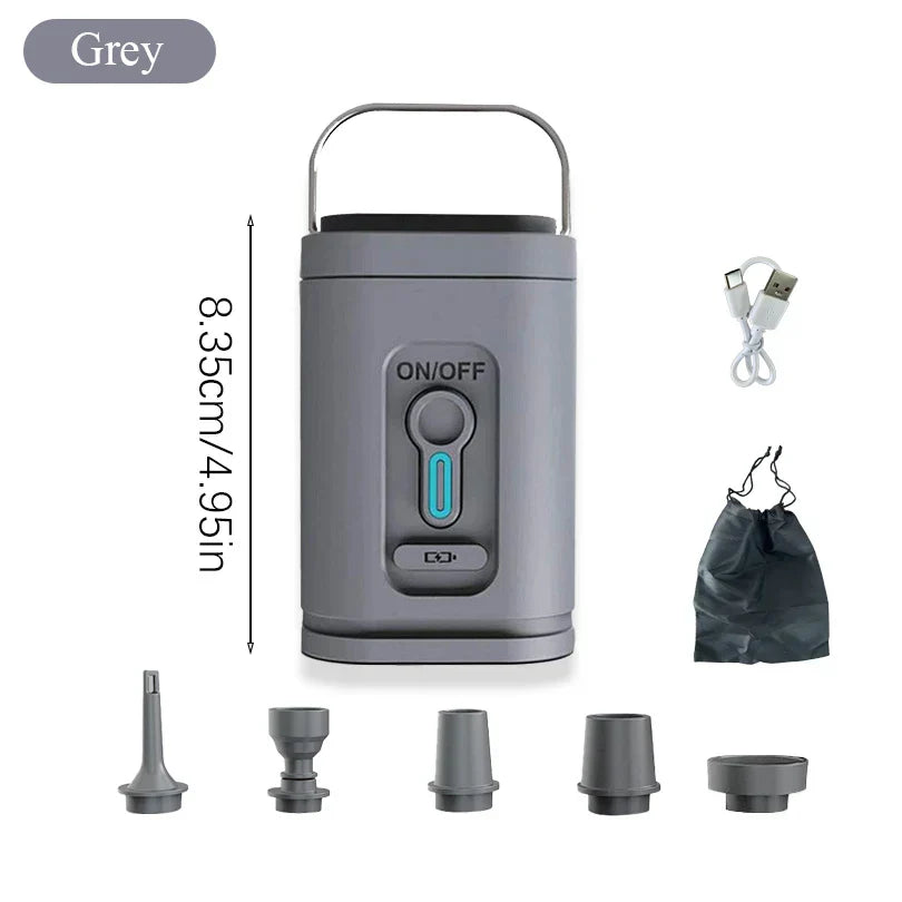 Compact Travel Air Pump with Multiple Adapters