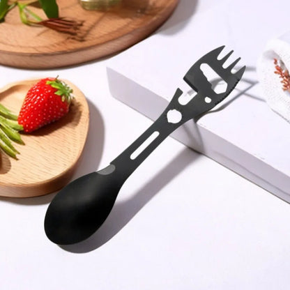 Compact Multi-Tool Stainless Steel Outdoor Utensil Set