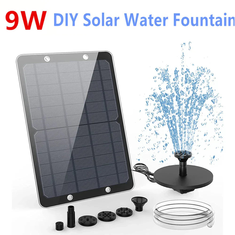 Outdoor Water Fountain Solar Panel Kit 9W - Luxicro