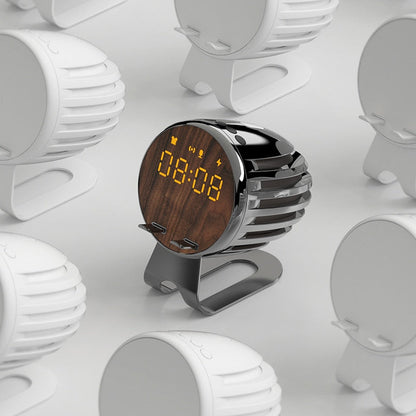 Modern Wooden Wireless Speaker Clock Radio - Luxicro