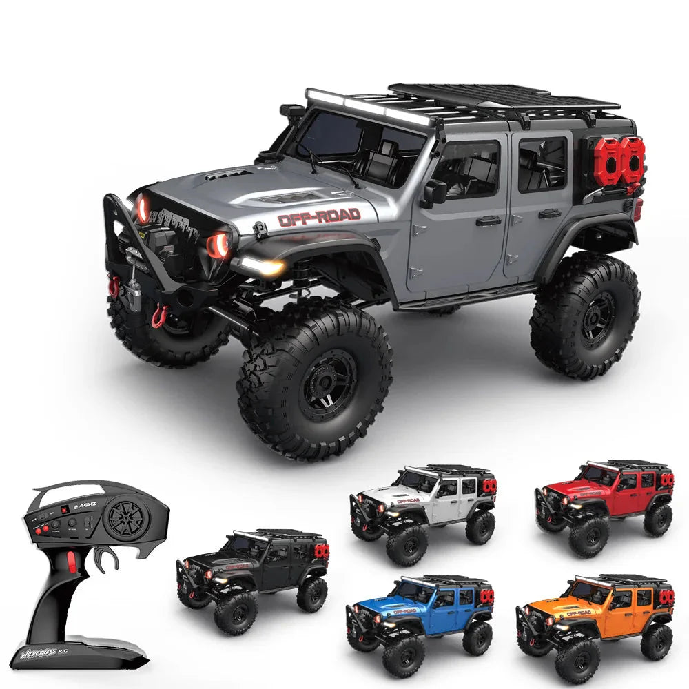 Fast 4WD RC Rock Crawler Car with LED Lights - Luxicro