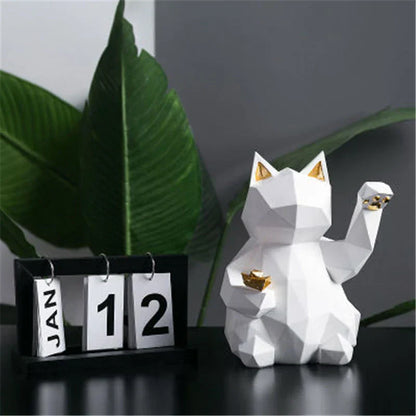 Cute Abstract Kitty Statue Decoration