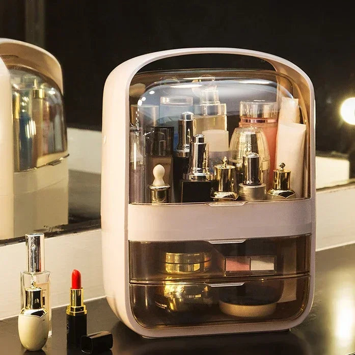 Compact Travel Makeup Case - Small Cosmetic Storage Box