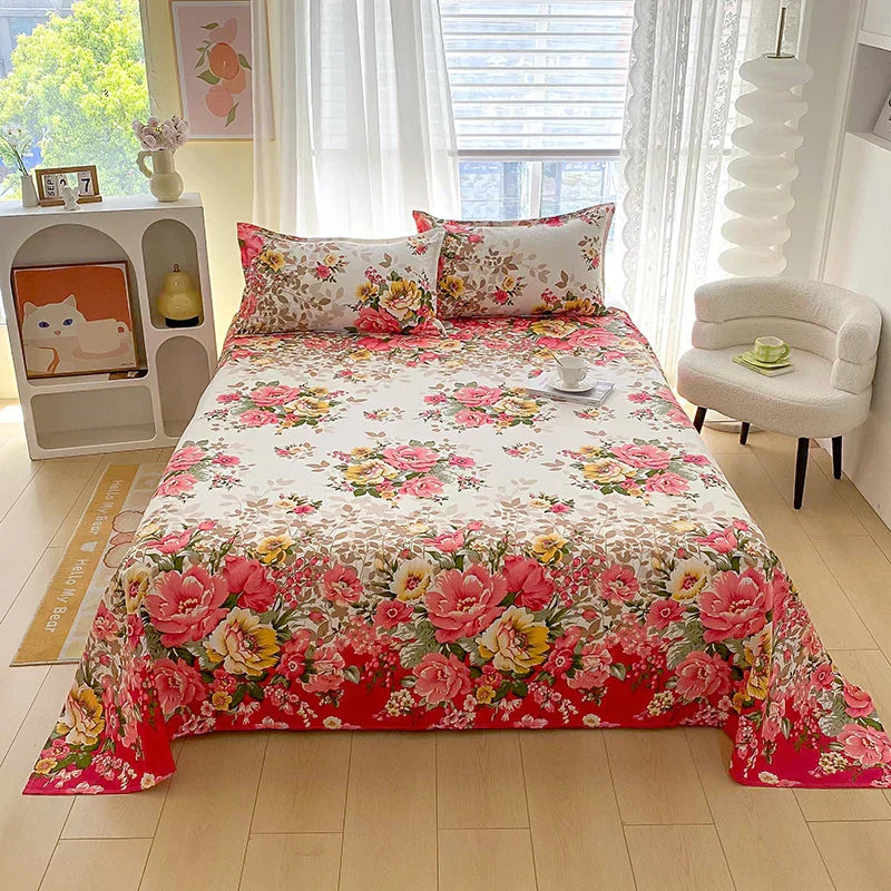 Comfortable Floral Pattern Bed Sheet Set
