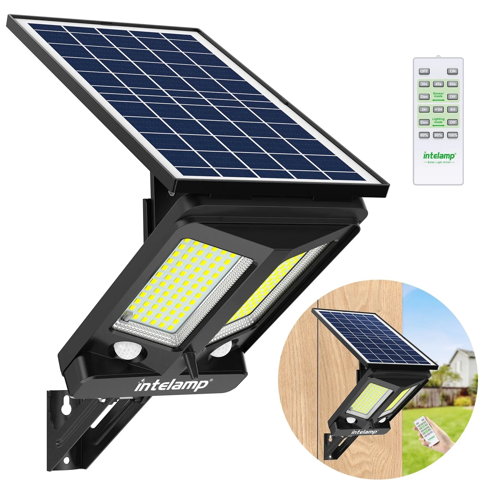 Bright Solar Powered LED Outdoor Spotlight with Remote - Luxicro
