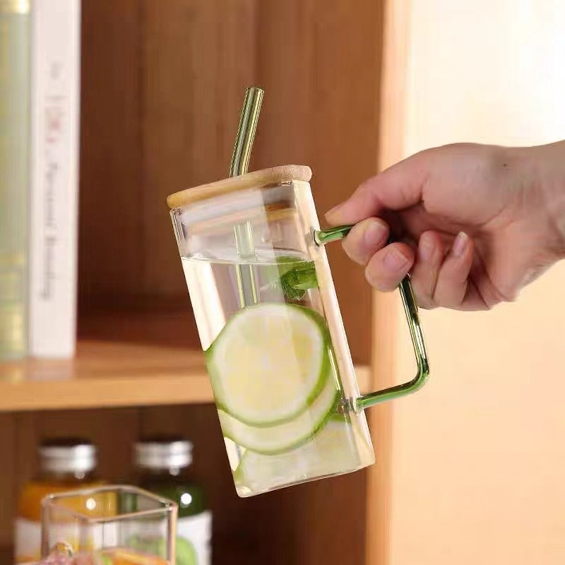 Big Capacity Square Mug with Sipper Lid
