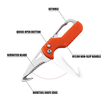 Compact Pocket Knife Multi-Tool Keychain
