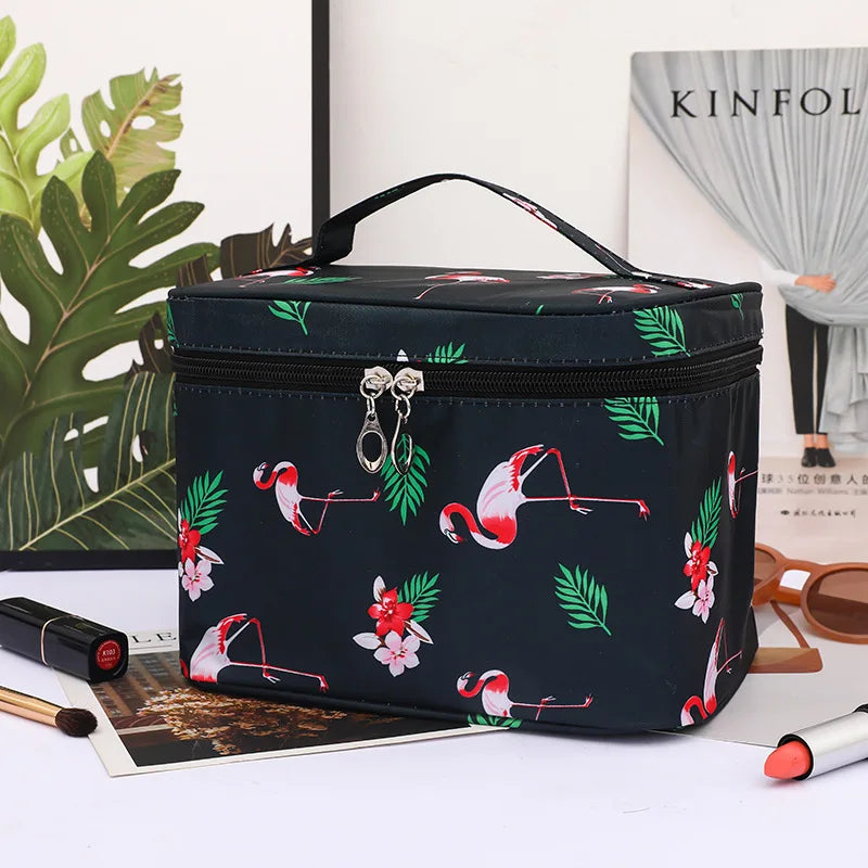 Large Floral Cosmetic Travel Case