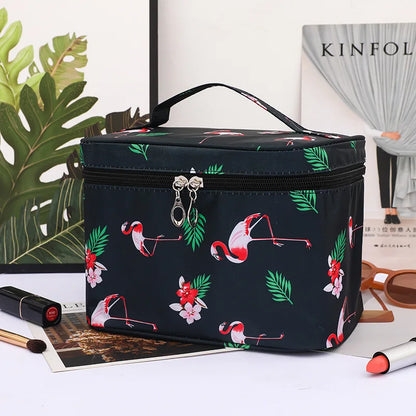 Large Floral Cosmetic Travel Case