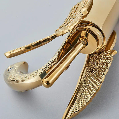 Premium One Handle Brushed Gold Sink Faucet