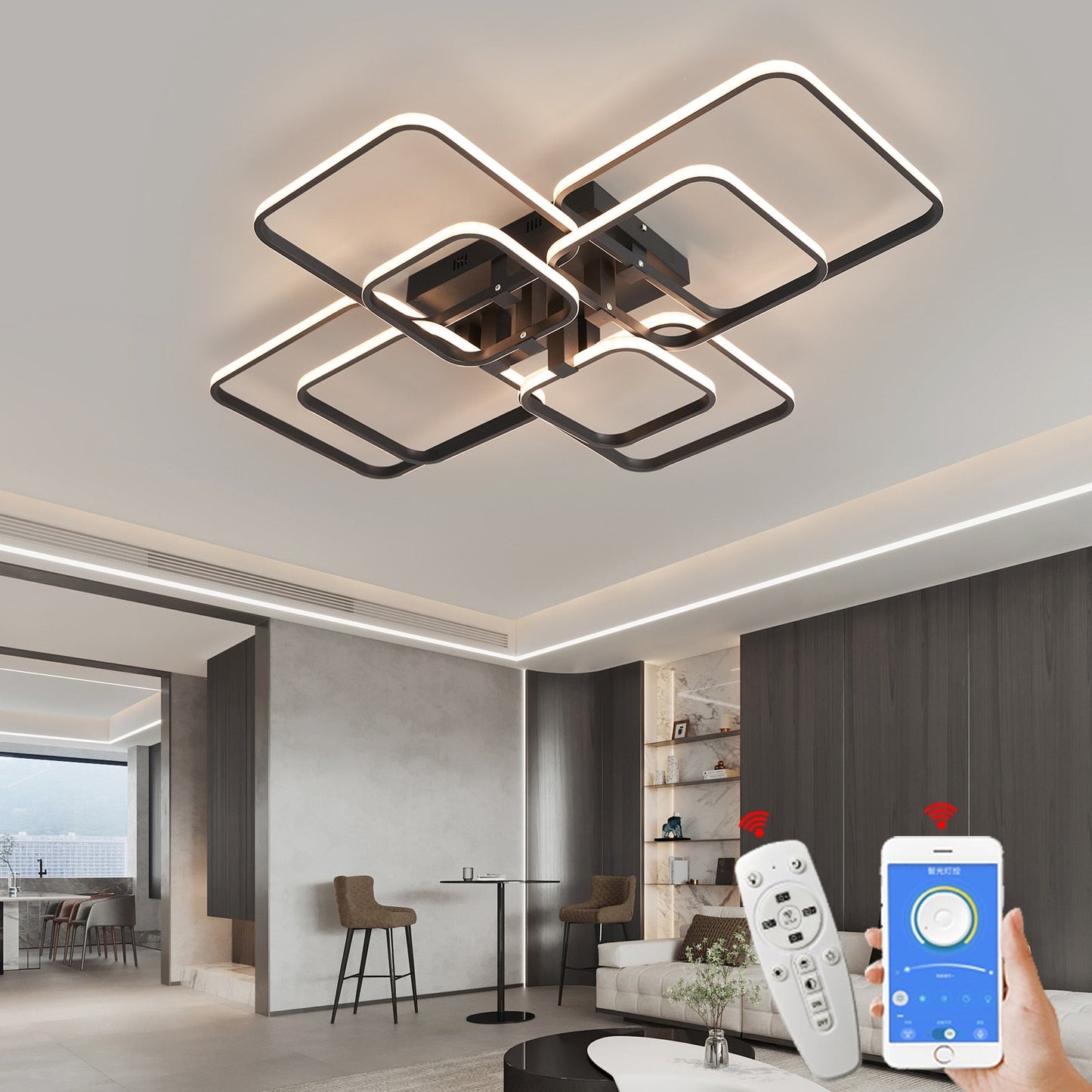 Luxury Glass Modern LED Ceiling Lamp - Luxicro
