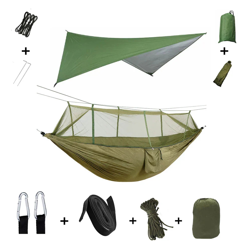 Lightweight Waterproof Camping Hammock with Bug Net - Luxicro