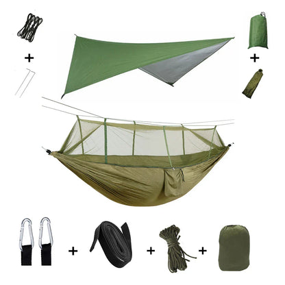 Lightweight Waterproof Camping Hammock with Bug Net - Luxicro