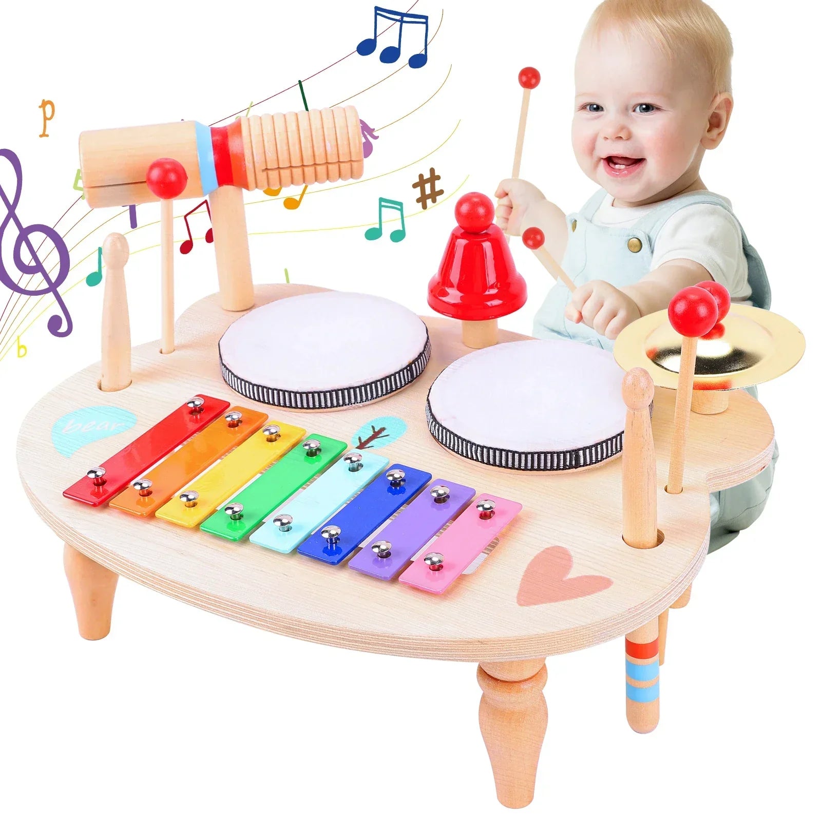Kids Wooden Musical Instrument Kit - Luxicro