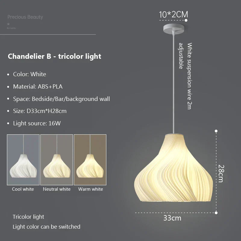 Luxury Fabric Crystal LED Pendant Light with Dimmer
