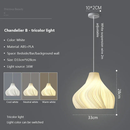 Luxury Fabric Crystal LED Pendant Light with Dimmer
