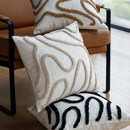 Soft Plush Pillow with Contemporary Geo Design