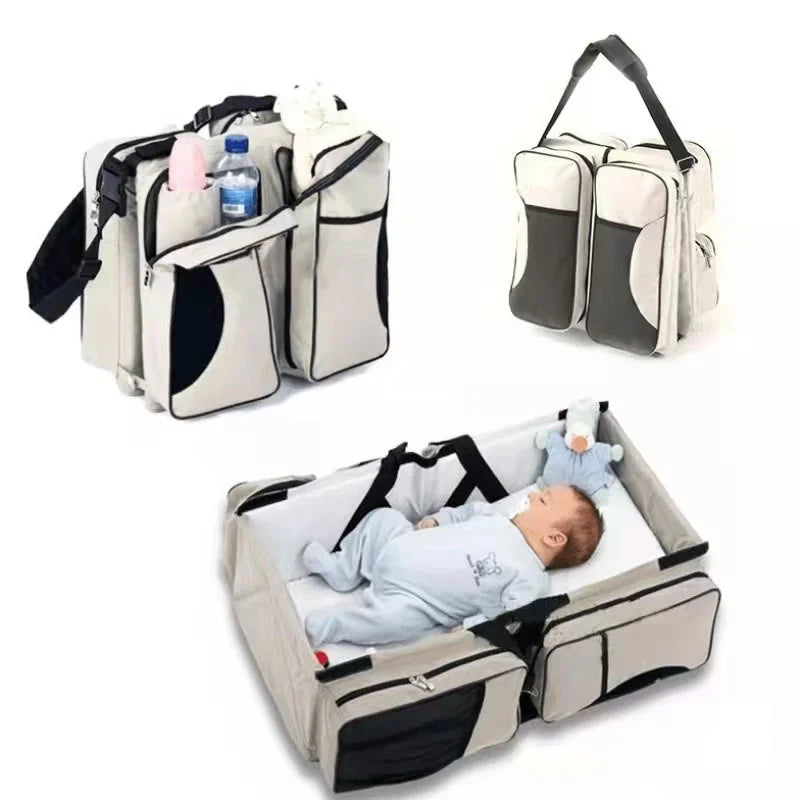 Compact Folding Infant Bed with Storage