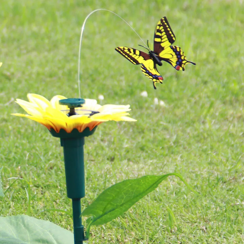 Colorful Solar Garden Stake with Moving Wings
