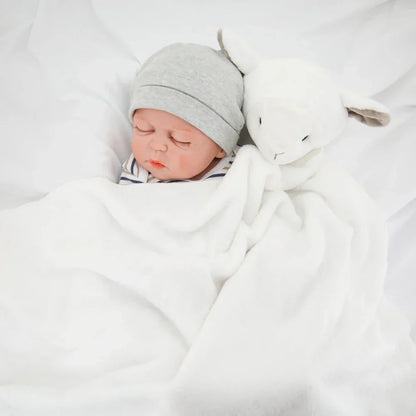 Cozy Teddy Baby Blanket with Sweet Rabbit
