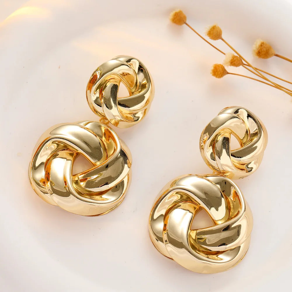 Fun Spiral Pretzel Dangle Earrings