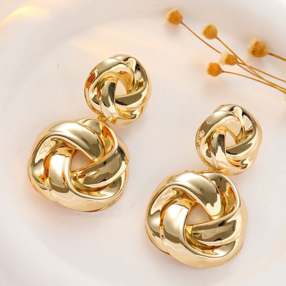 Fun Spiral Pretzel Dangle Earrings